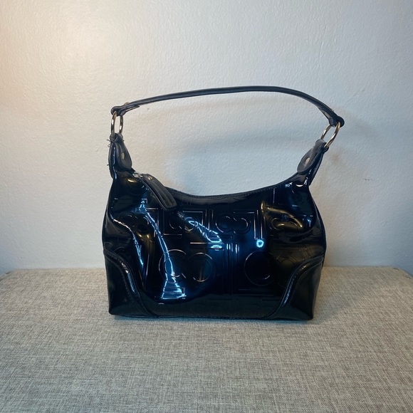 Liz Claiborne Black Patent Leather Purse - Picture 2 of 6